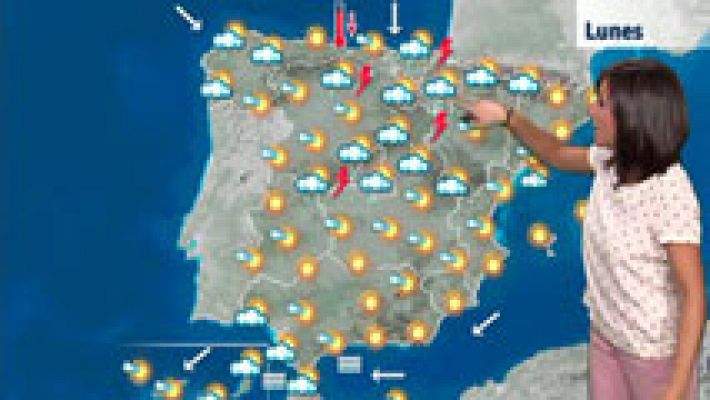 Más calor en el sur y tormentas en el cuadrante noreste