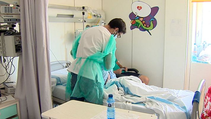Telediario 1 - El hospital Vall d'Hebron hace seis trasplantes en un día