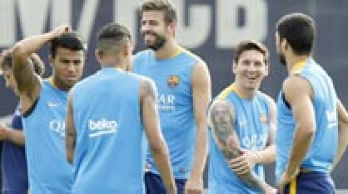 Telediario 1 - El Barça se prueba en el Gamper para afinar su puesta a punto