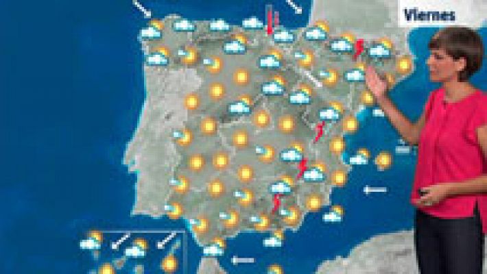 Bajada de temperaturas en el norte y tormentas en los montes del este