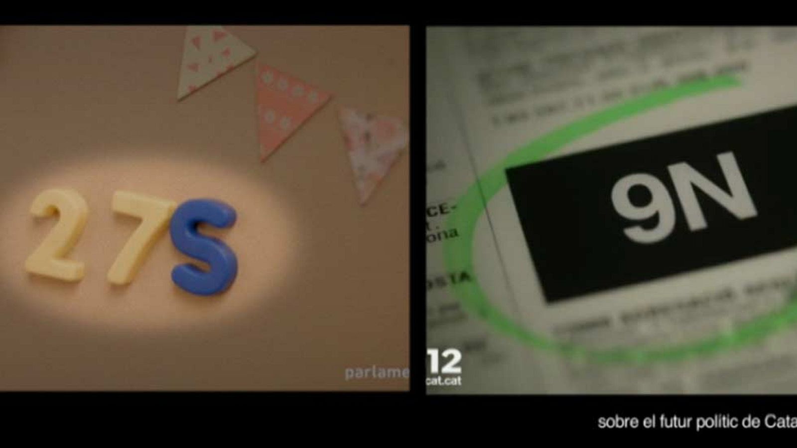 Telediario 1: Similitudes entre la campaña del 27S y del 9N | RTVE Play