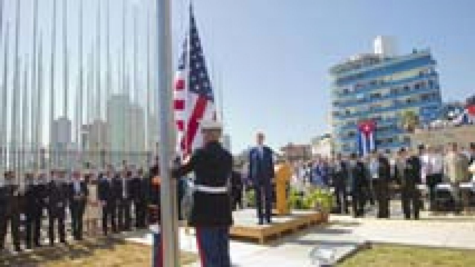 Telediario 1: EE.UU. reabre su embajada en La Habana 54 años después | RTVE Play
