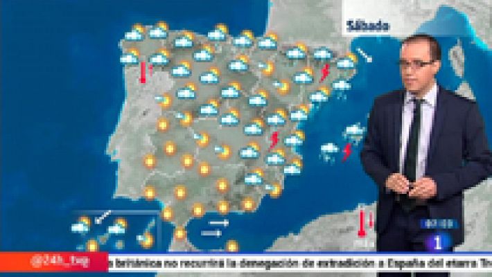 El tiempo - Este sábado, lluvias fuertes en Cataluña, Comunidad Valenciana y Baleares