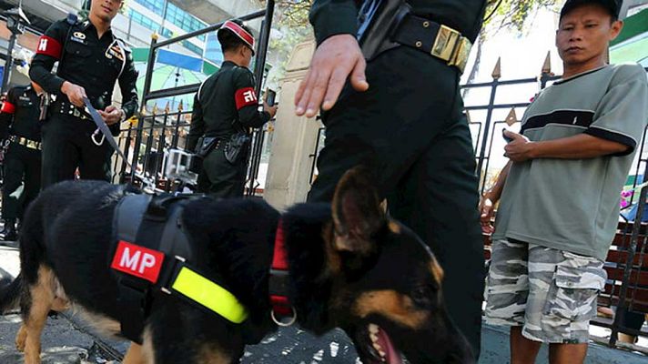 Telediario 1 - Descartados los grupos terroristas internacionales en el atentado a Bangkok