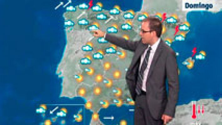 Posibilidad de chubascos y tormentas fuertes en Navarra y Aragón