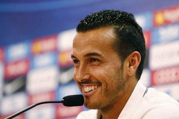 Telediario 1 - Pedro se despide del Barcelona ante sus excompañeros