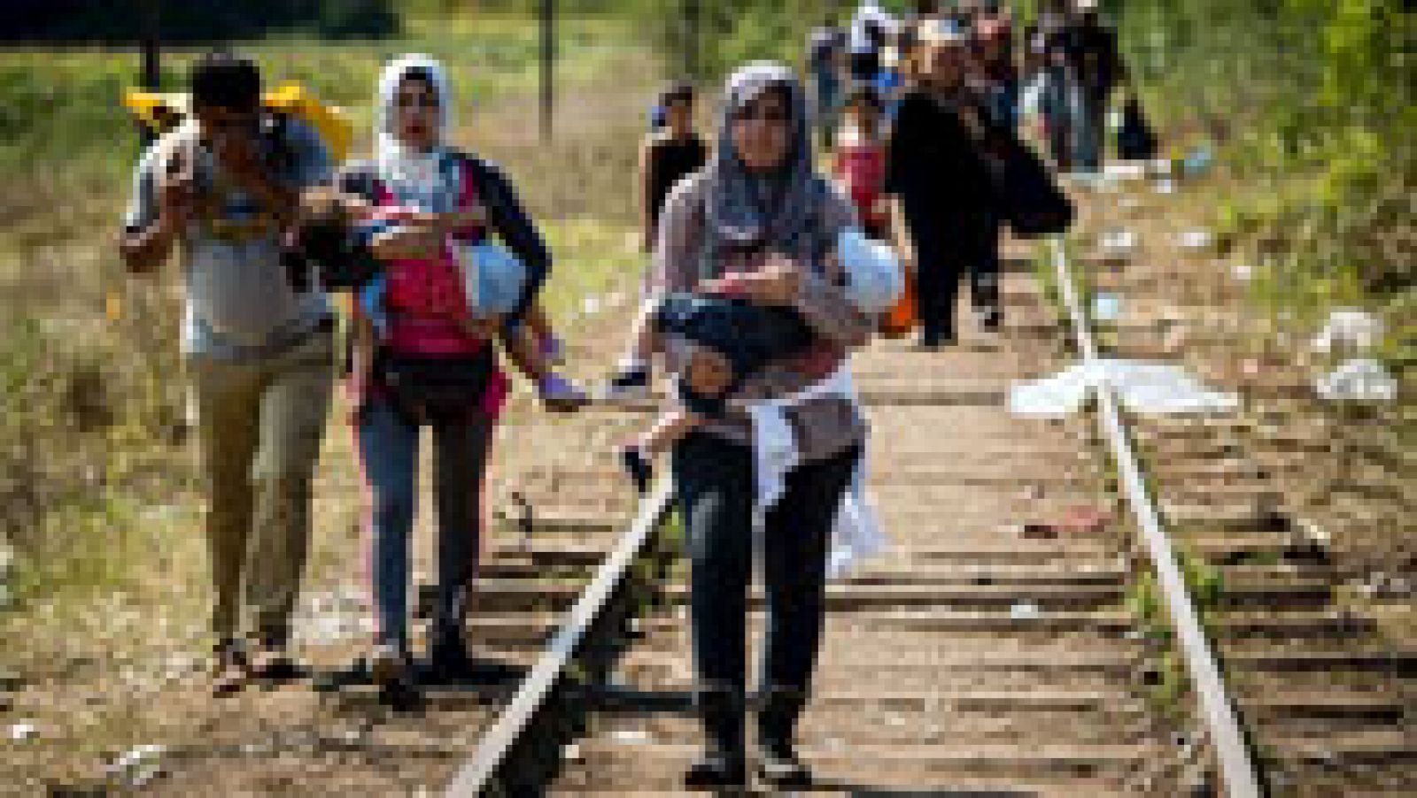 Telediario 1: Desbordada la ruta de los Balcanes en la mayor crisis migratoria en Europa desde la Segunda Guerra Mundial  | RTVE Play