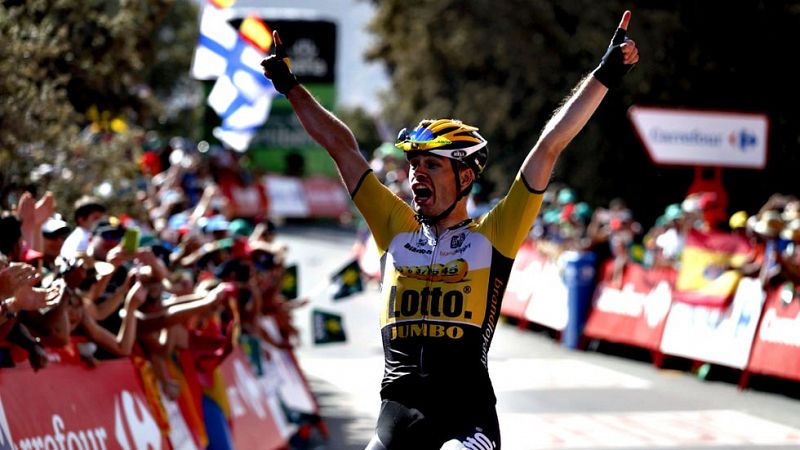El holandés Bert Jan Lindeman (Lotto Junbo) se ha impuesto en la séptima etapa de la Vuelta disputada entre Jódar y el Alto de Capileira (Granada),  de 1191 kilómetros, y el colombiano Esteban Chaves (Orica) mantuvo el liderato.