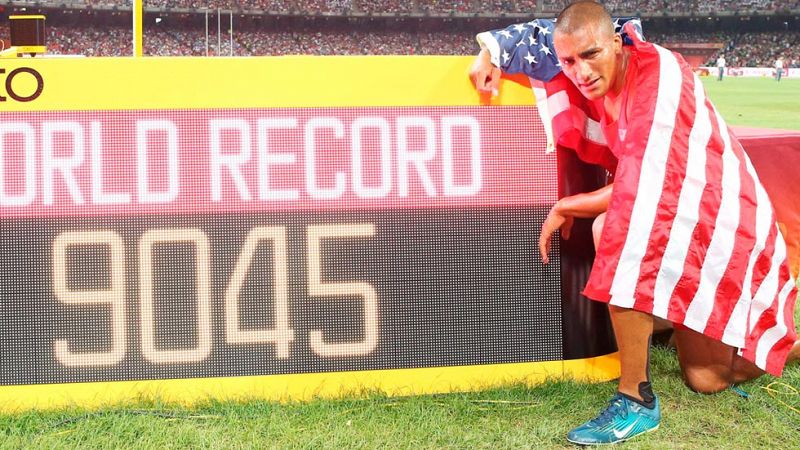 Eaton bate su rcord mundial de decatln y Farah extiende su reinado