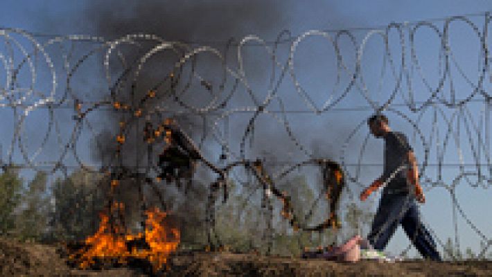 Hungría concluye la alambrada en su frontera con Serbia