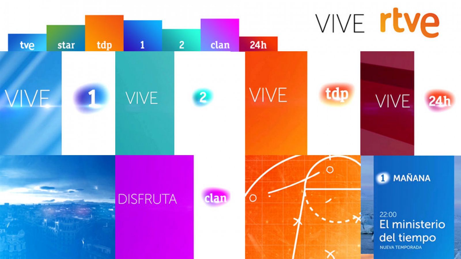 La nueva imagen de los canales de TVE quiere potenciar la imagen de grupo de RTVE, el mayor grupo audiovisual de Espaa, y acercarse al espectador y facilitar su navegabilidad por todos los contenidos, de modo que pueda tener una visin clara de todo