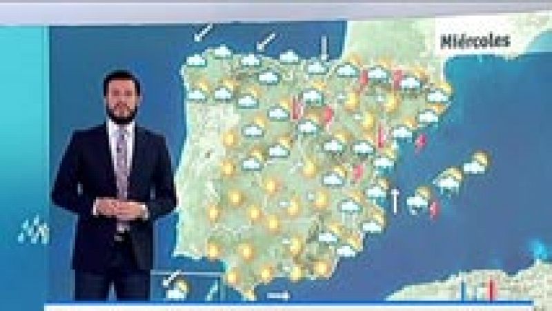 Continúan las tormentas en el este y bajan las temperaturas nocturnas en toda la Península