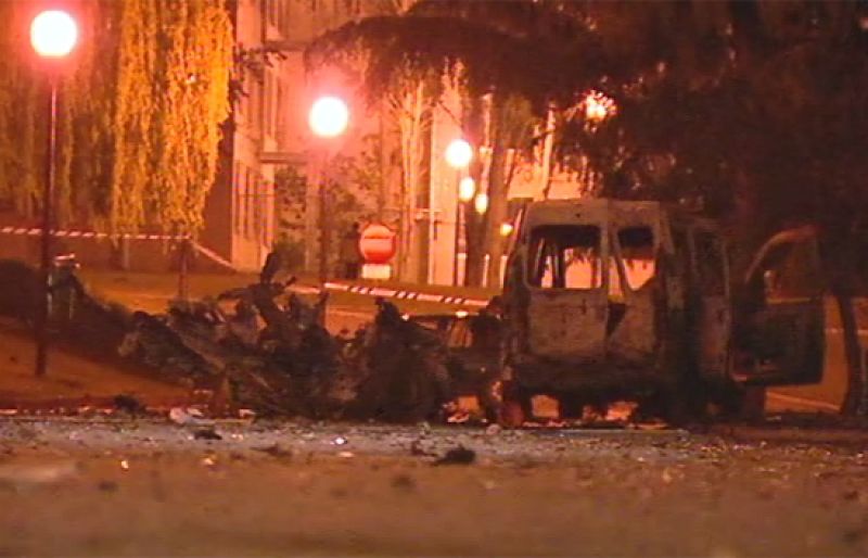 Así quedó la Universidad de Navarra tras el atentado de mayo de 2002