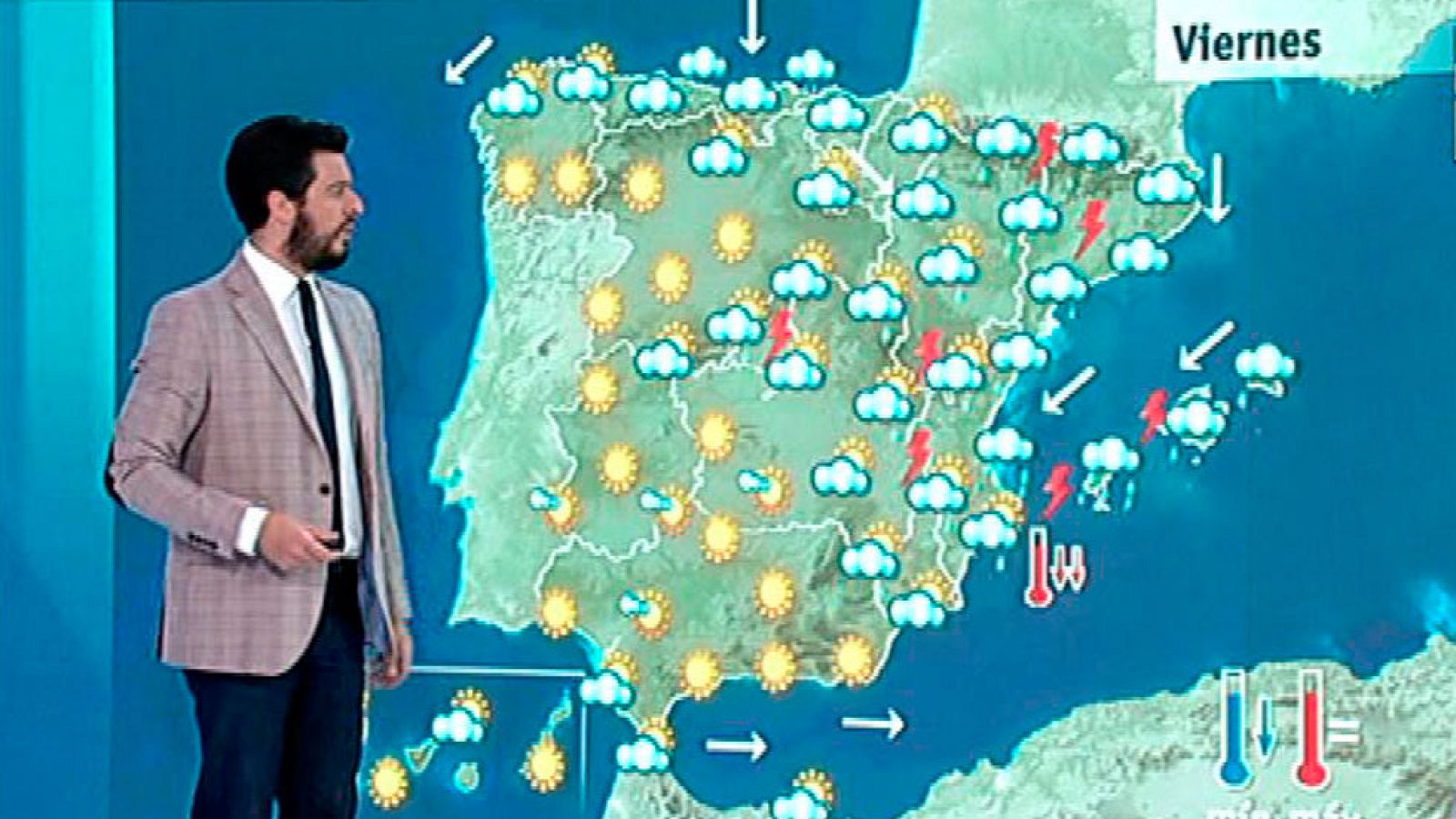 Tormentas fuertes en Pirineos y Mediterráneo