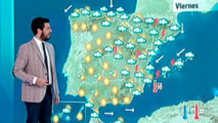 Tormentas fuertes en Pirineos y Mediterráneo