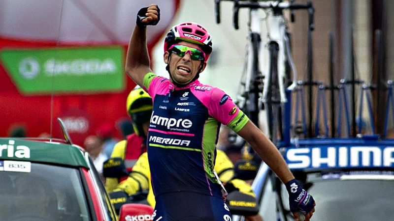 El portugués Nelson Oliveira (Lampre) ganó en solitario la decimotercera etapa de la Vuelta que se ha disputada entre Calatayud y Tarazona, de 177 kilómetros, en la que el italiano Fabio Aru (Astana) mantuvo el jersey rojo de líder.