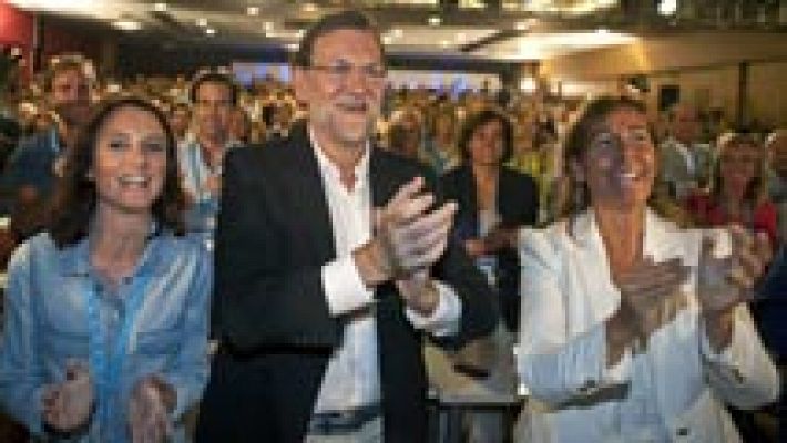 Telediario 1 - Rajoy postula al PP como el único por la unidad de España