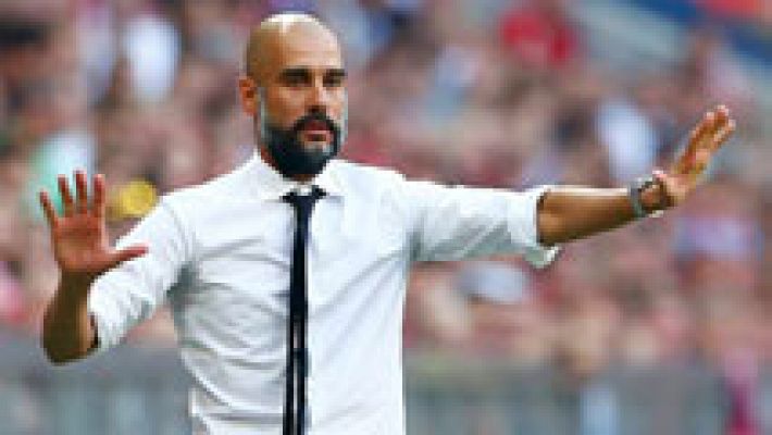 Telediario 1 - Guardiola: "Si hubiese habido un estado catalán, hubiese jugado con Cataluña"