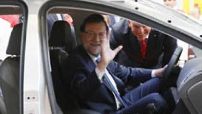 Telediario 1 - Rajoy apela en Cataluña al "sentido común" para despejar incertidumbres