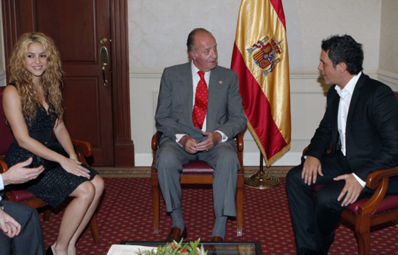 Shakira y Alejandro Sanz se reúnen con el Rey