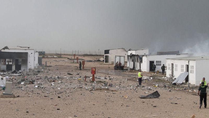 Un equipo de tve, testigo del grado de destrucción de la pirotecnia siniestrada en Zaragoza  