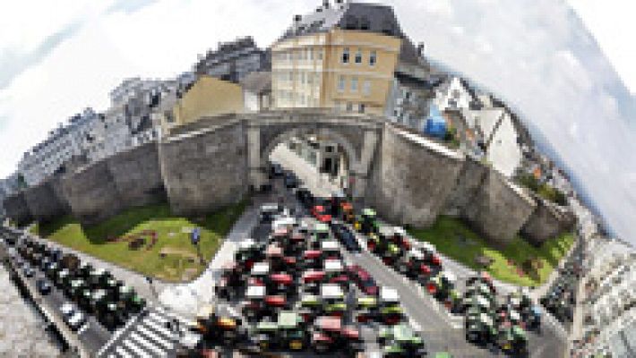 Telediario 1 - Las tractoradas continuarán en Lugo al menos hasta el martes