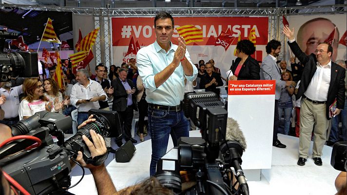 Telediario 1 - Pedro Sánchez: "Vamos a decirle a Mas que Cataluña es de todos los catalanes"