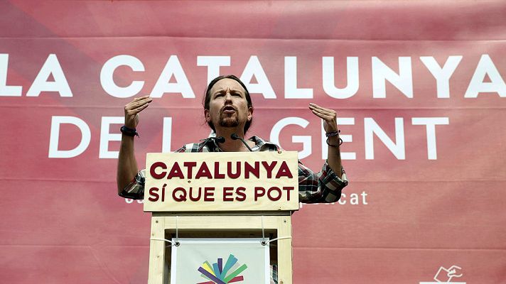Telediario 1 - Iglesias, a los independentistas: "No somos sordos, pero los corruptos tienen que estar fuera"