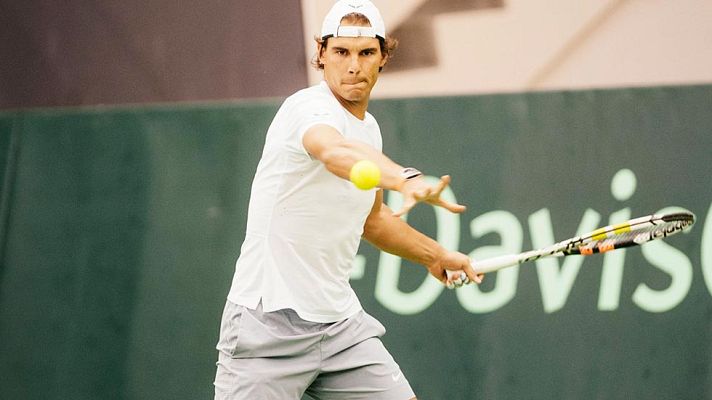 Telediario 1 - El equipo de Davis, con Nadal a la cabeza, ya entrena en Odense