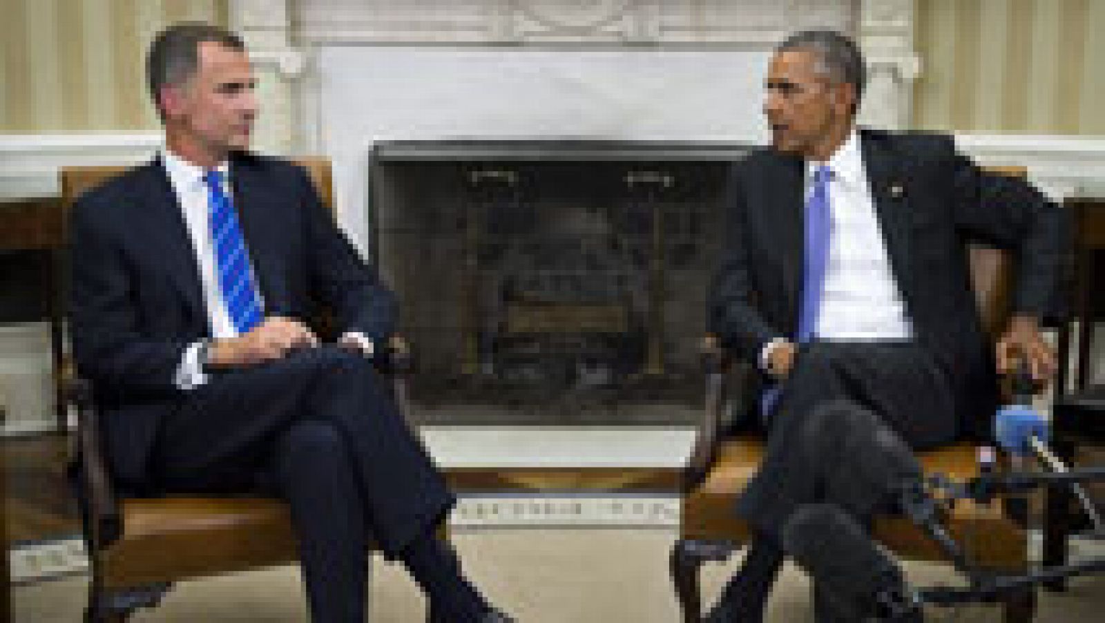 Telediario 1: Obama expresa a Felipe VI el compromiso de EE.UU. con una España fuerte y unida | RTVE Play