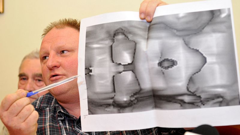 Los descubridores del tren del oro nazi muestran imágenes del georradar