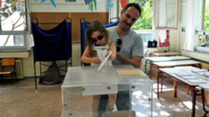 Telediario 1 - Los griegos eligen hoy nuevo gobierno