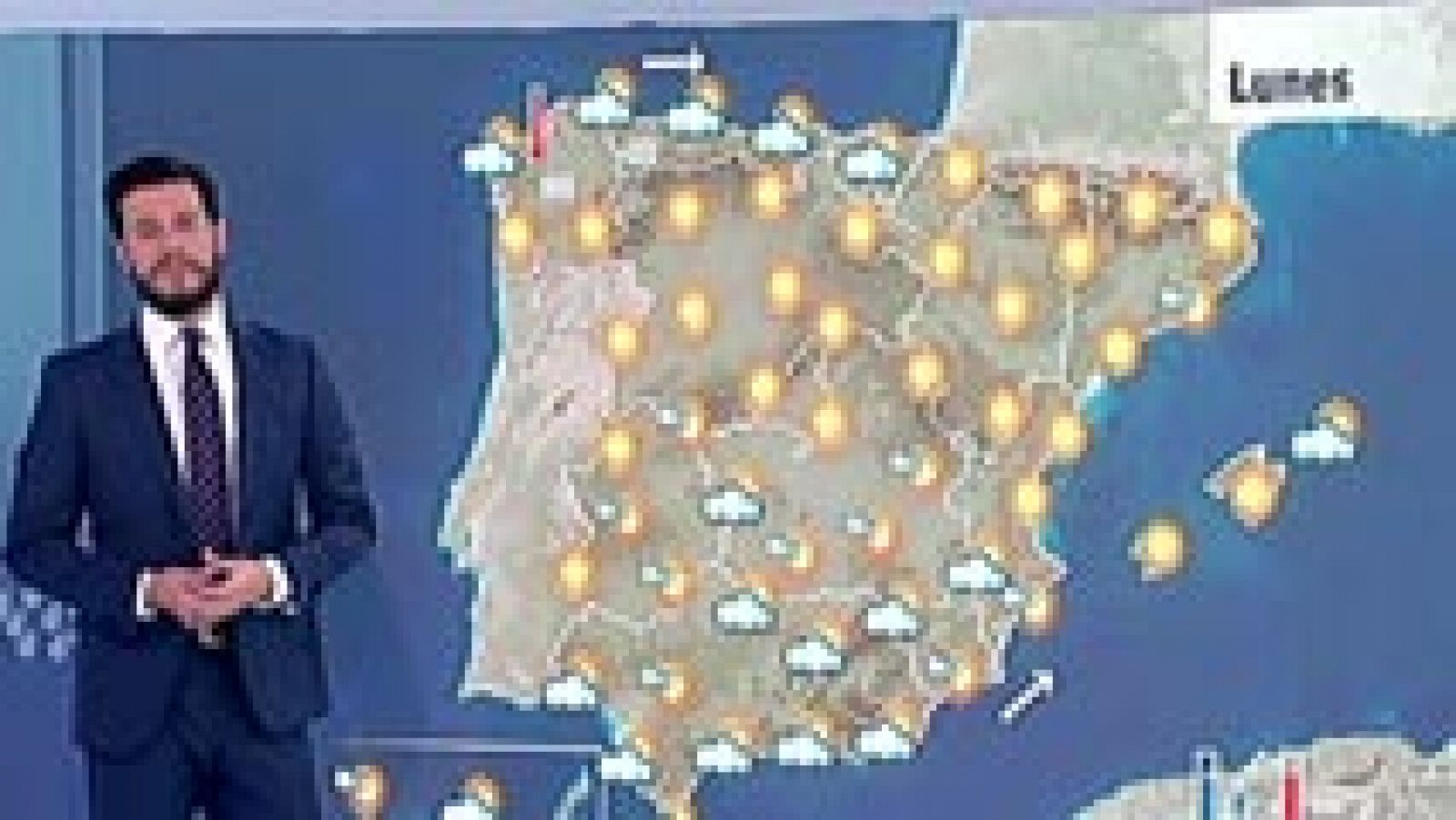 El tiempo: Poca nubosidad y temperaturas altas