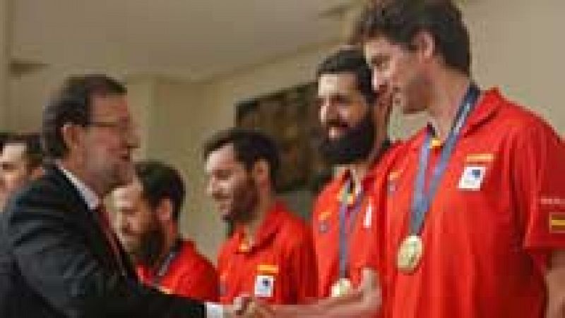 Rajoy recibe en la Moncloa a la selección española de baloncesto