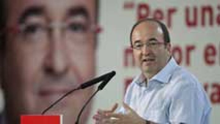 Telediario 1 - Elecciones catalanas: Los candidatos comparten el temor a un corralito, a diferencia de Mas