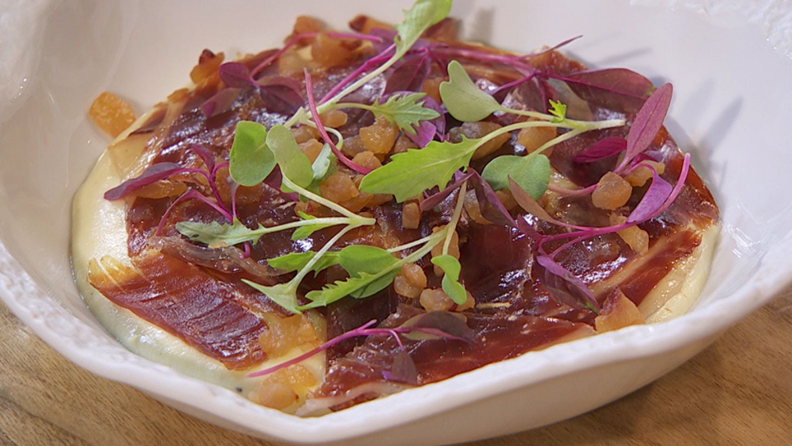 Receta de crema de patatas con jamón