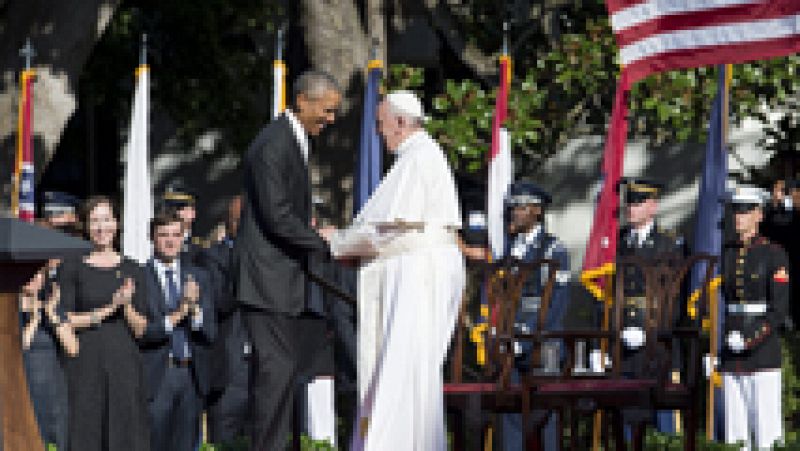 El papa Francisco, "hijo de inmigrantes", incide desde Washington en el debate migratorio y en el medio ambiente 