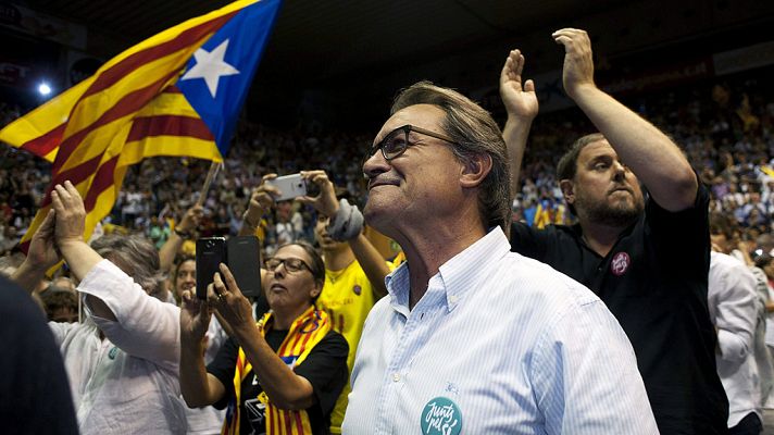 Telediario 1 - Mas, satisfecho por lograr que las elecciones catalanas se vean como un plebiscito