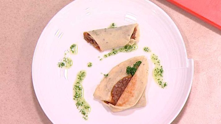 Cocina con Sergio - Crepes rellenos a la boloñesa