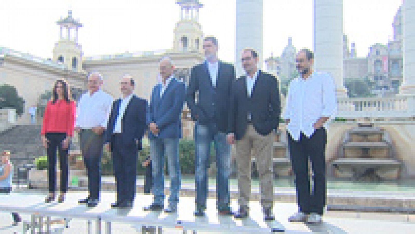 Los candidatos catalanes posan en la jornada de reflexión