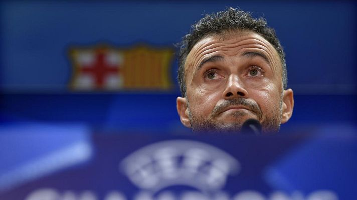 Telediario 1 - Luis Enrique: "Jugar sin Messi es un reto grande, un estímulo"