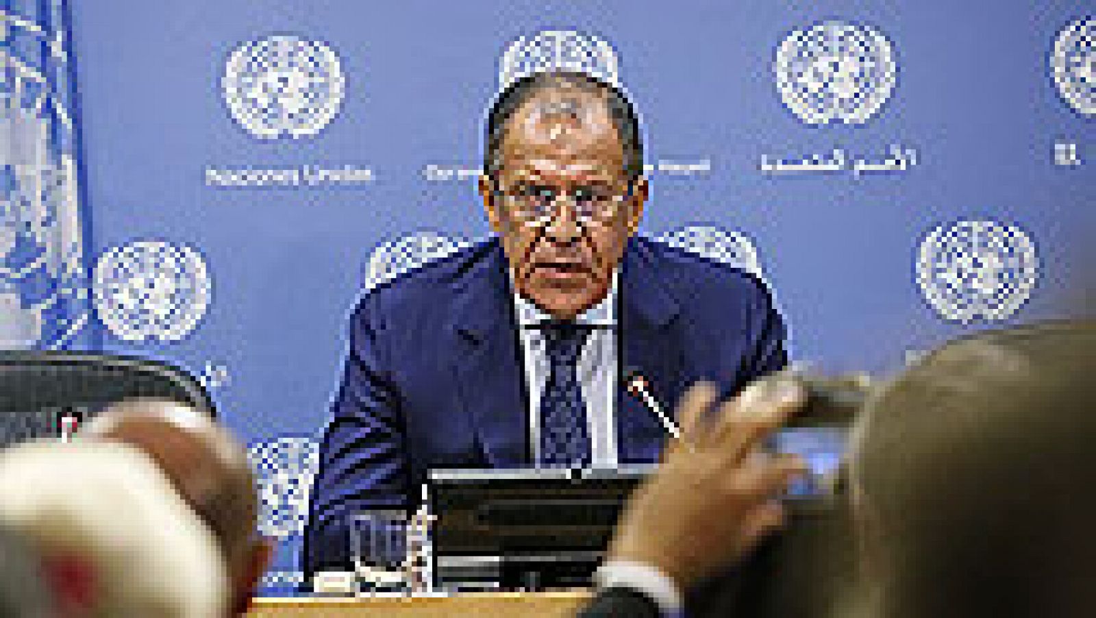 Sin programa: Lavrov: "El objetivo es el terrorismo y no apoyamos a nadie que vaya en contra de su propio pueblo" | RTVE Play