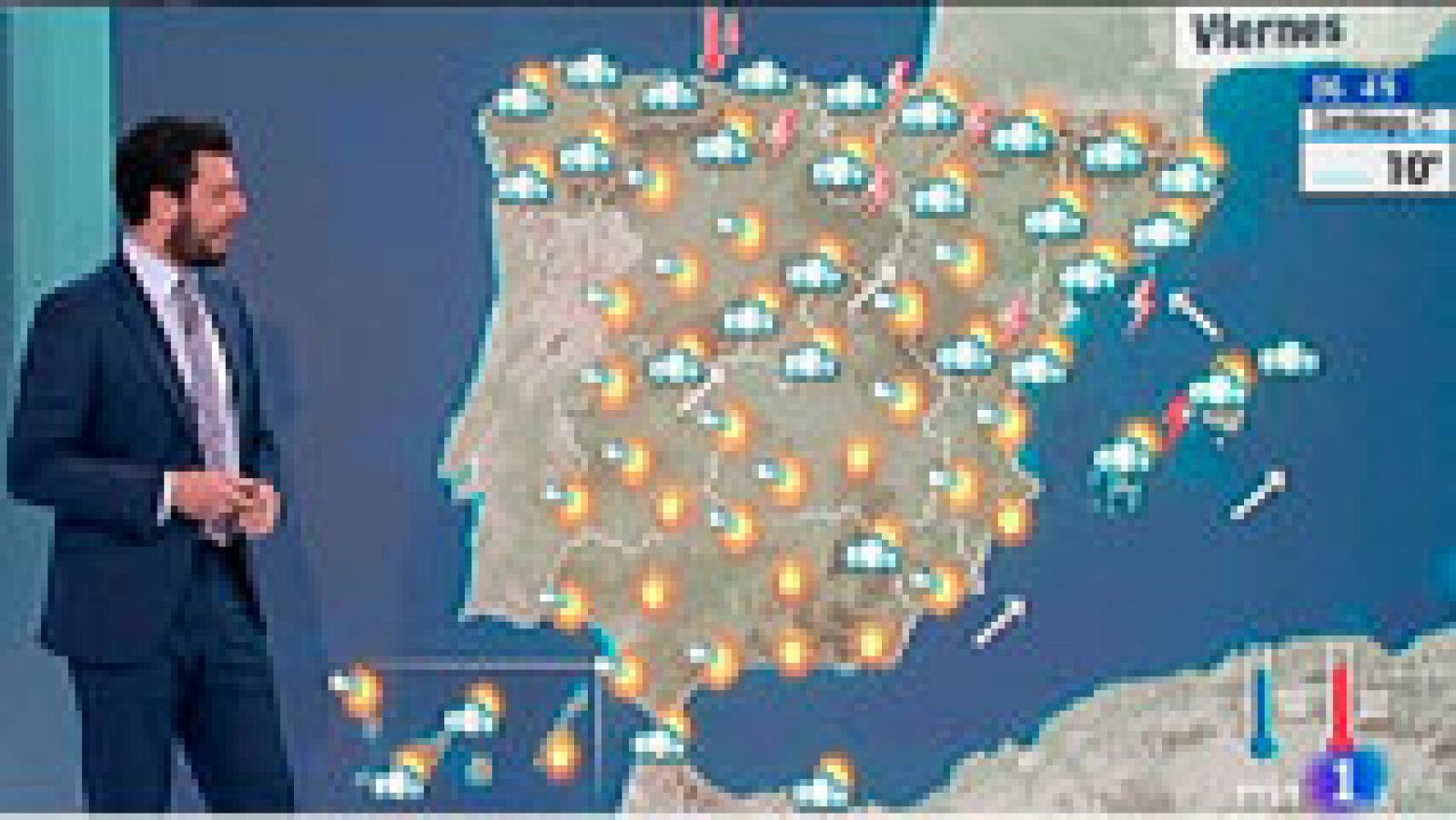 El tiempo: Chubascos fuertes en Navarra, Cataluña, Castellón e Ibiza | RTVE Play