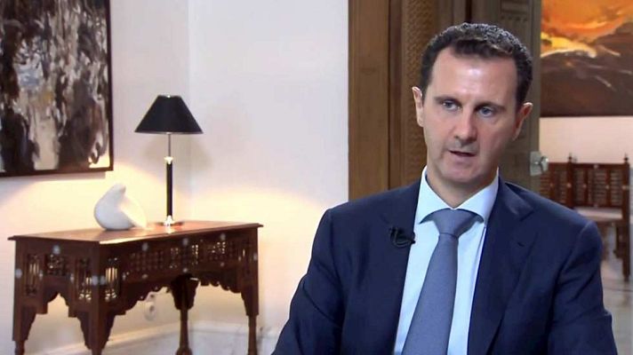 Telediario 1 - Assad reconoce la existencia de una coalición contra el terrorismo formada entre otros por Rusia e Irán