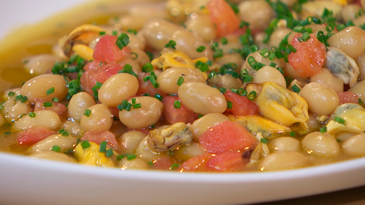 Torres en la cocina - Receta de pochas con mejillones de roca