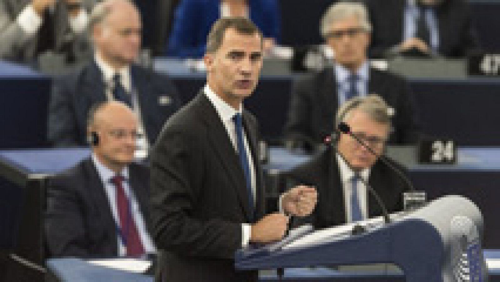 Cuatro eurodiputados de Izquierda Plural se ausentan durante el discurso de Felipe VI