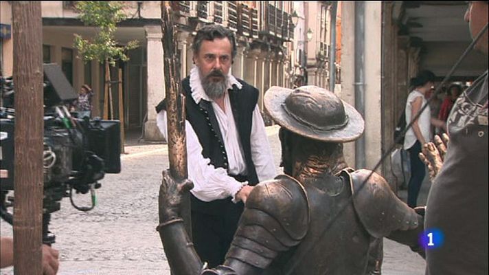Telediario 1 - 'El Ministerio del Tiempo' graba en Alcalá de Henares un capítulo con Cervantes