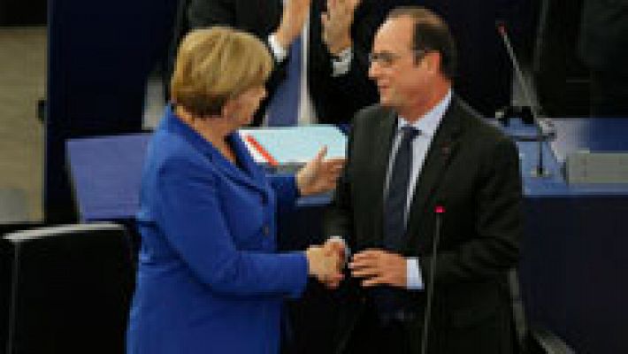 Merkel y Hollande, ante la Eurocámara: "El nacionalismo es la guerra. Necesitamos más Europa, no menos"
