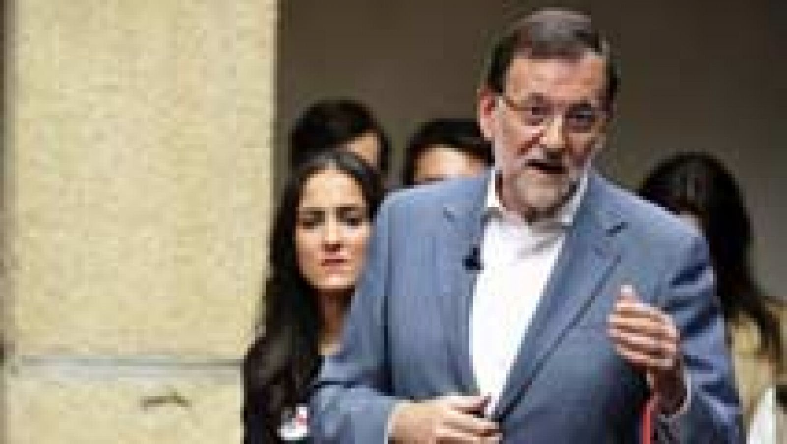 Telediario 1: Rajoy sostiene que a Cataluña le han bajado el rating porque genera menos confianza  | RTVE Play