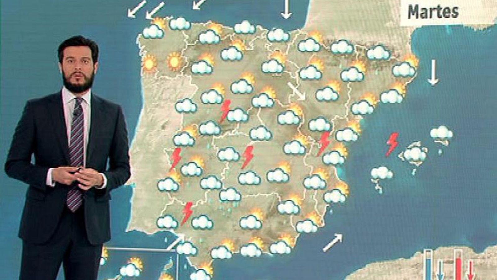 Chubascos persistentes en el sur de Levante